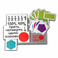 Набор для изучения простых дробей. Составление целого из частей (раздаточный) - «globural.ru» - Новый Уренгой