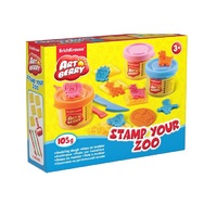 Пластилин на растительной основе Artberry/Stamp Your Zoo 3 бан./35 г со штампами - «globural.ru» - Новый Уренгой