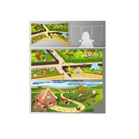 Стенд для сюжетно-ролевых игр 2-х сторонний (Зоопарк, ферма) - «globural.ru» - Новый Уренгой