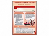 Стенд "Порядок действий работников школы при пожаре" - «globural.ru» - Новый Уренгой