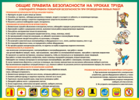 Таблица Общие правила безопасности на уроках труда 1000*1400 винил	  - «globural.ru» - Новый Уренгой