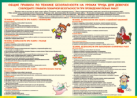 Правила безопасности на уроках труда для девочек 1000*1400 винил	 - «globural.ru» - Новый Уренгой