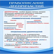 Стенд "Правописание деепричастий" - «globural.ru» - Новый Уренгой