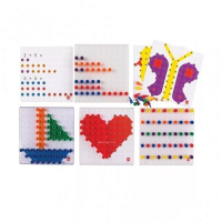 Мозаика Peg Board. Набор с прозрачными досками и картинками - «globural.ru» - Новый Уренгой