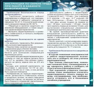 Стенд "Инструкция по охране труда в кабинете информатики" - «globural.ru» - Новый Уренгой