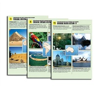 Комплект таблиц по географии раздаточных "Уникальные объекты южных материков" (цвет, лам, А4, 12 шт.) - «globural.ru» - Новый Уренгой