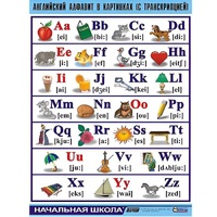 Таблица демонстрационная "Английский алфавит в картинках"(70x100) - «globural.ru» - Новый Уренгой