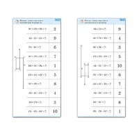 Комплект карточек (10) "Обучающий калейдоскоп. Сложение и вычитание в пределах 10" - «globural.ru» - Новый Уренгой