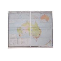 Учебная карта "Австралия и Новая Зеландия" (экономическая) 1100*1340 мм (матовое, 2-стороннее лам.) - «globural.ru» - Новый Уренгой