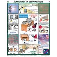 Плакаты "Компьютер и безопасность" (2 листа, размер 450х600) - «globural.ru» - Новый Уренгой