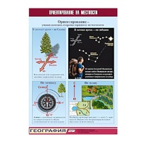 Таблица демонстрационная "Ориентирование на местности" (винил 70х100) - «globural.ru» - Новый Уренгой