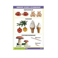 Таблица демонстрационная "Одинаковый, похожий и противоположный" (винил 70x100) - «globural.ru» - Новый Уренгой