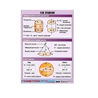 Таблица демонстрационная "Тела вращения" (винил 100х140) - «globural.ru» - Новый Уренгой