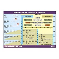 Таблица демонстрационная "Сравнение понятий изомер и гомолог" (винил 100х140) - «globural.ru» - Новый Уренгой