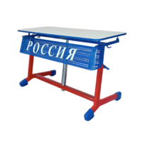 Стол ученический двухместный "Патриот-2о" на газовом лифте (р.гр. № 3-7 и наклоном столешницы) - «globural.ru» - Новый Уренгой