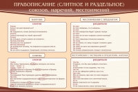 Стенд "Правописание союзов наречий местоимений" - «globural.ru» - Новый Уренгой