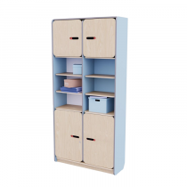 Рабочий стеллаж для воспитателя из коллекции «НЕГА» (цвет голубой) - «globural.ru» - Новый Уренгой