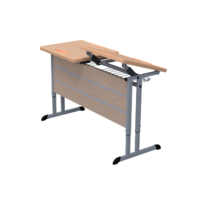 Стол ученический двухместный с наклоняемыми столешницами - «globural.ru» - Новый Уренгой