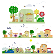 Набор декоративно-развивающих панелей "Деревенька" - «globural.ru» - Новый Уренгой