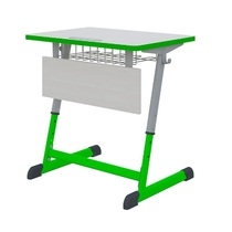 Парта Nomad одноместная с полиуретановой кромкой регулируемая по высоте  - «globural.ru» - Новый Уренгой