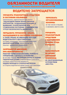 Плакат "Водителю запрещается " 1000*1400 винил - «globural.ru» - Новый Уренгой
