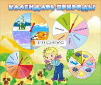 Стенд "Календарь природы" (вариант 1) - «globural.ru» - Новый Уренгой