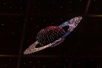 Потолок "Звездное небо с анимационным фибероптическим эффектом сатурн" - «globural.ru» - Новый Уренгой