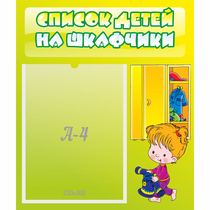 Стенд "Список детей на шкафчики" №5 - «globural.ru» - Новый Уренгой
