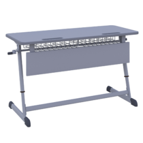 Парта двухместная Nomad V с полиуретановой кромкой регулируемая по высоте  - «globural.ru» - Новый Уренгой