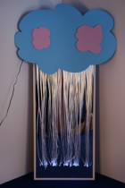 Зеркальное панно с фиброоптическими нитями «Разноцветный дождь» - «globural.ru» - Новый Уренгой